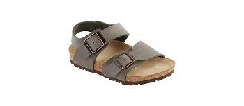 New York Birkenstock Birkibuc Narrow Detske Siva | SK 442DFM